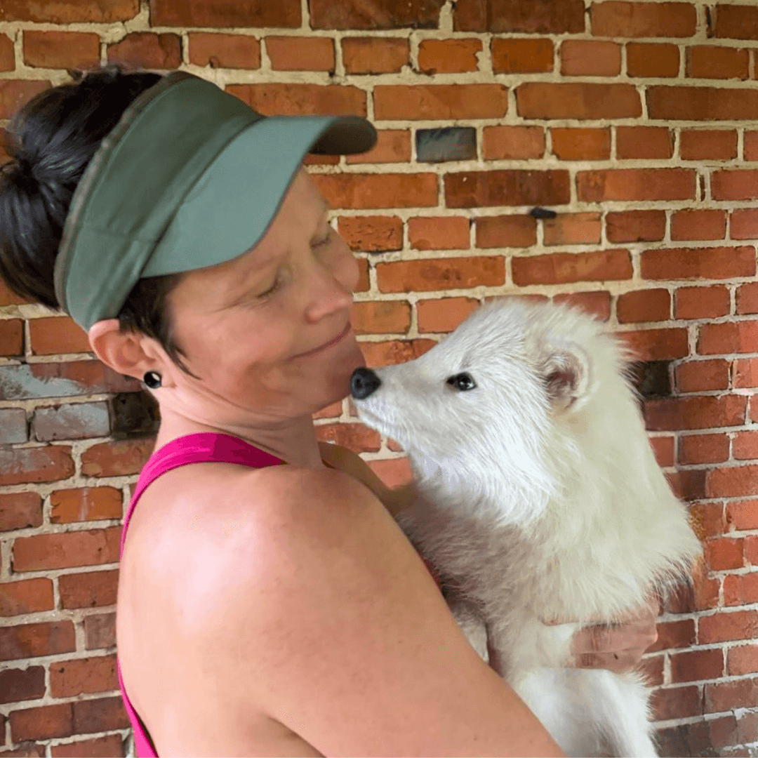 Mia ja supikoira Seven.